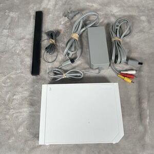 Nintendo Wii RVL-101 Gaming Console w/ Sensor Bar Adapter Y2K Tested Working